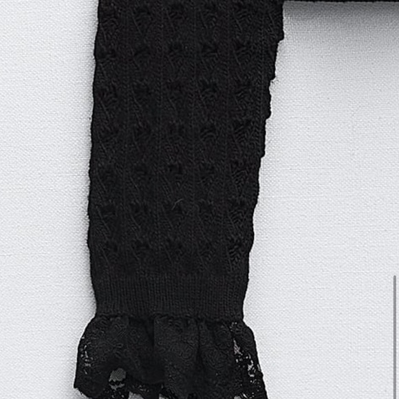 Zara knit with lace details black cardigan XS - Picture 3 of 5